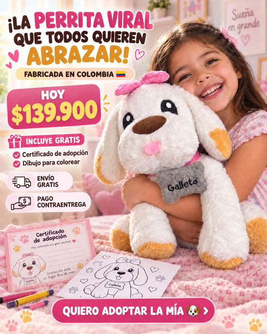 PELUCHE PERRITA GALLETA PREMIUM
